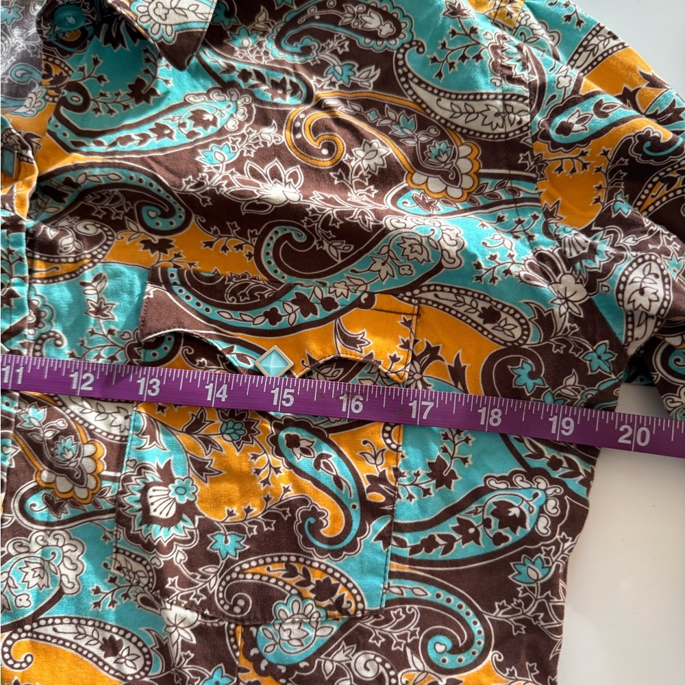 Paisley Button Down Shirt - Multicolor - Picture 3 of 9